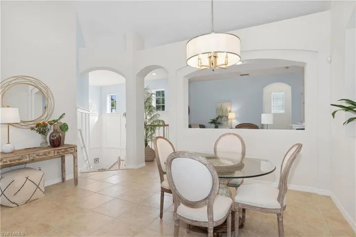 Tiled dining room