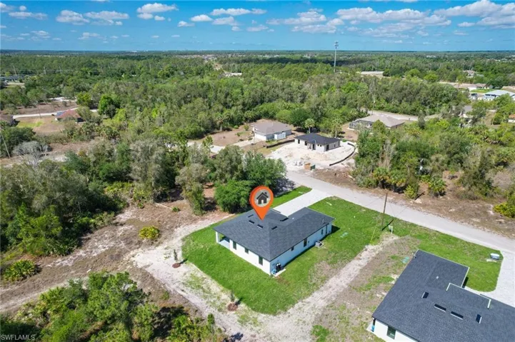 Drone / aerial view of a heavily wooded area