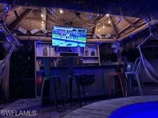 Evening view of Tiki and Bar area