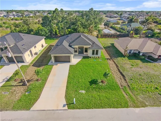 Aerial view of residential area