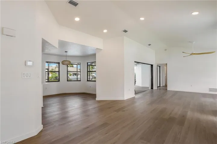 Open concept living space with abudance of natural light