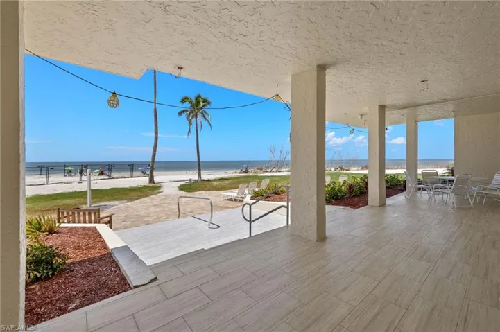 Community Media Room overlooking beach