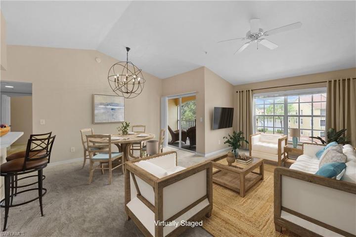 Living and dining - virtually staged