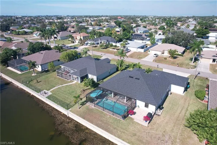 Aerial view of residential area