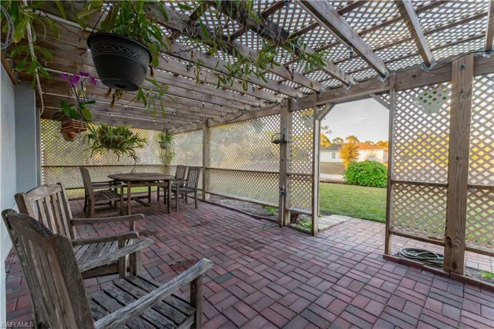 View of patio / terrace with a pergola