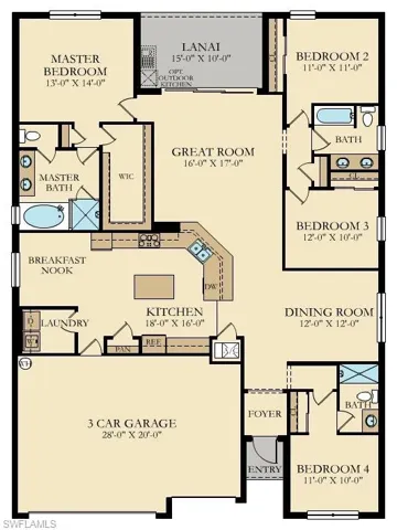 Floor plan is reversed on the layout