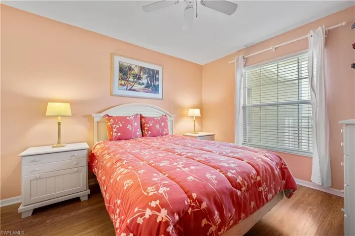 2nd Bedroom featuring ceiling fan and hardwood / wood-style floors
