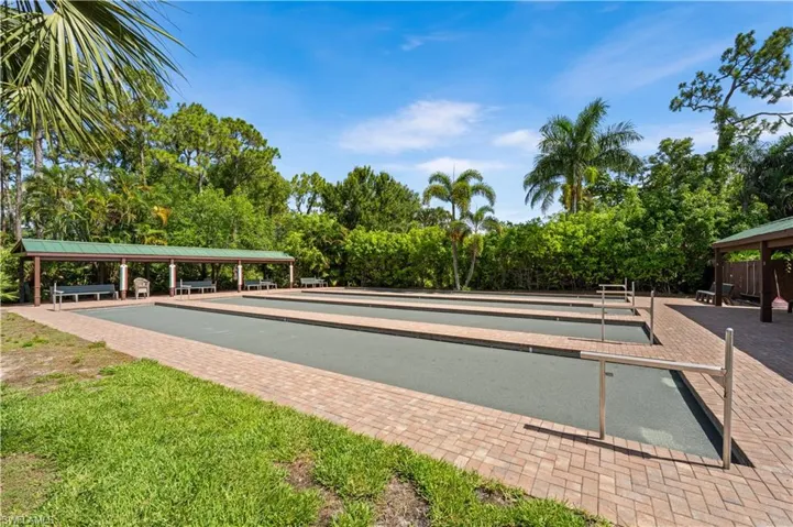 Bocce ball courts.