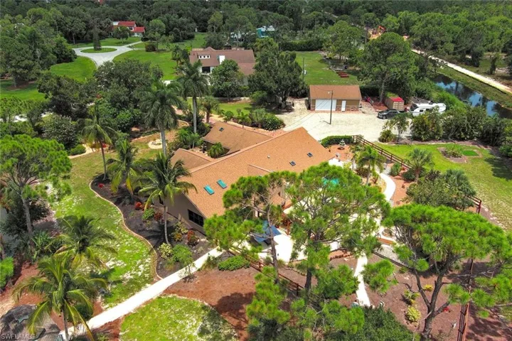 Birds eye view of property