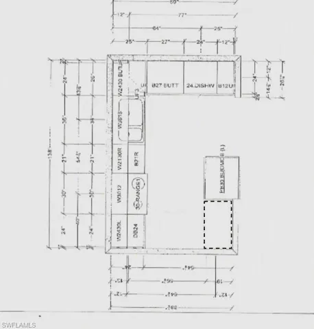 Kitchen cabinet layout