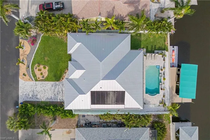 Aerial view of the home.