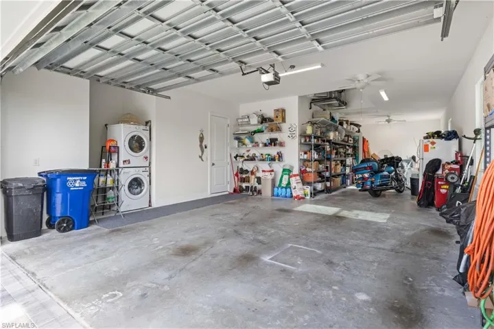 The 2-car garage offers extra space for parking, storage, or a workshop.
