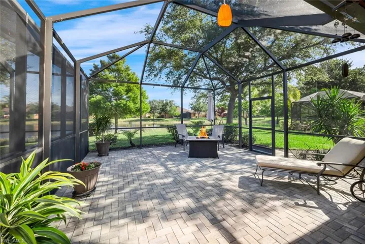 Large extended Lanai with lake views