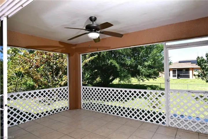 Back screened in porch.