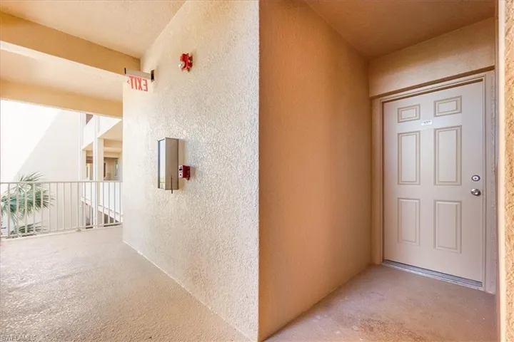 View of exterior entry.