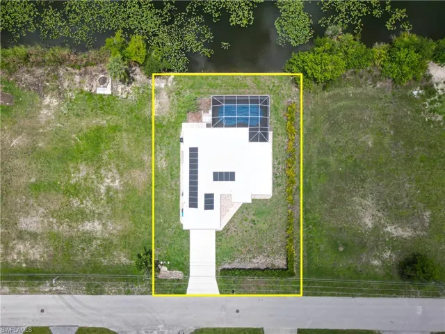 View of subject property with property boundaries highlighted