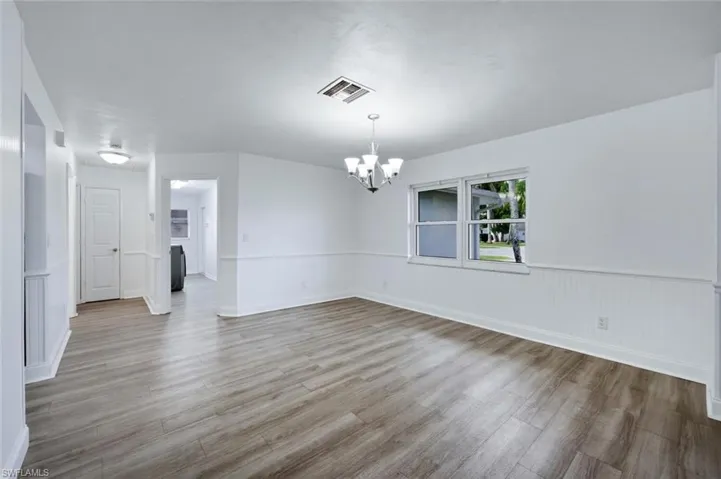 Notice doorway to indoor laundry room