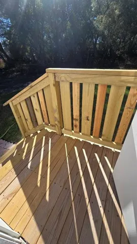 View of wooden terrace