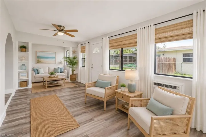 Virtually Staged Enclosed Sunroom that easily be converted into an office space or game room