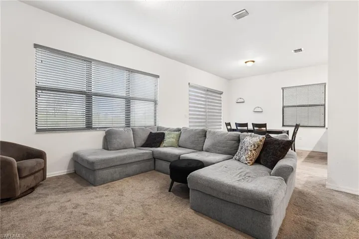 View of carpeted living room