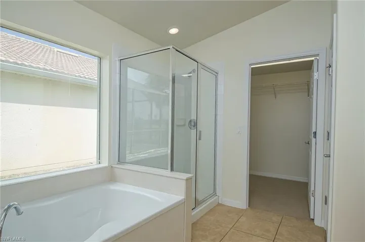 Master bath - shower & tub