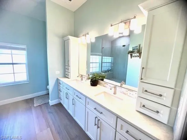 New Lighting and plumbing fixtures.