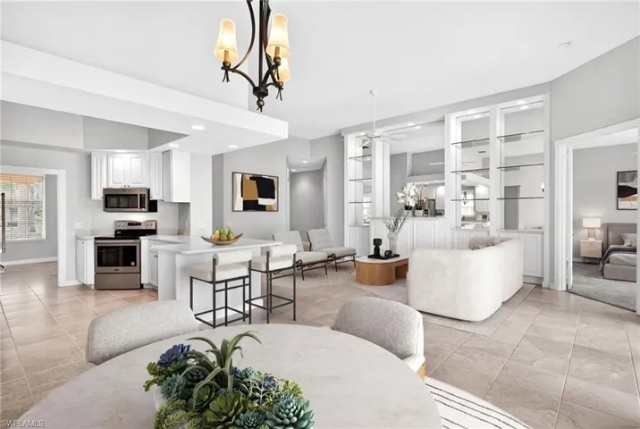 Virtually Staged Morning Room and Family Room