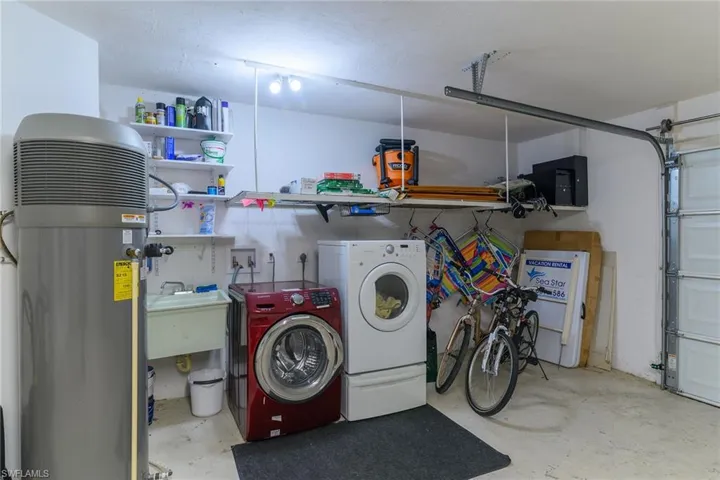 Utility Sink, Extra Storage, and Washer and Dryer