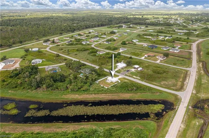View of aerial view - note the Port LaBelle Greenbelt this property backs up to!