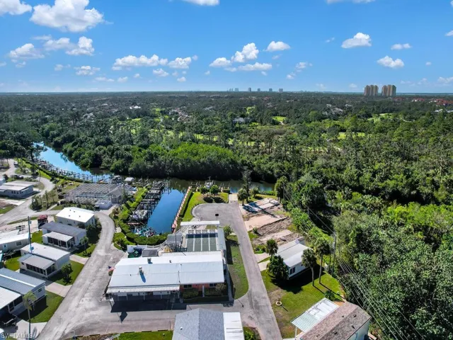 Bird's eye view of a large body of water