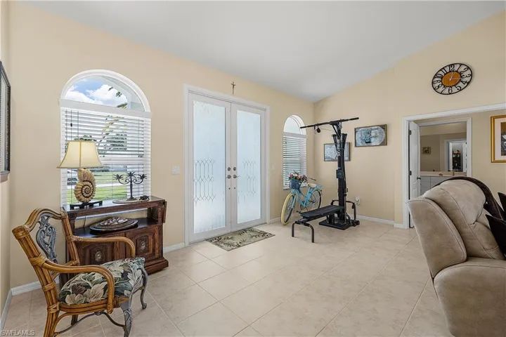 New front doors and new window treatments.