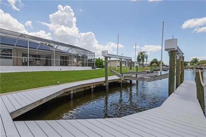 New heavy duty dock and large boat lift.
