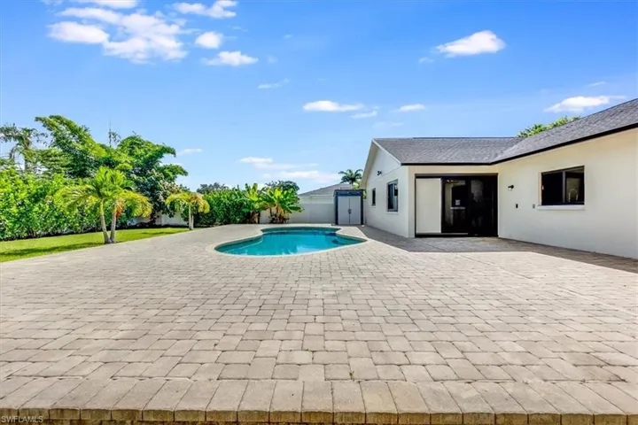 Oversized patio with endless opportunities for entertaining or relaxing