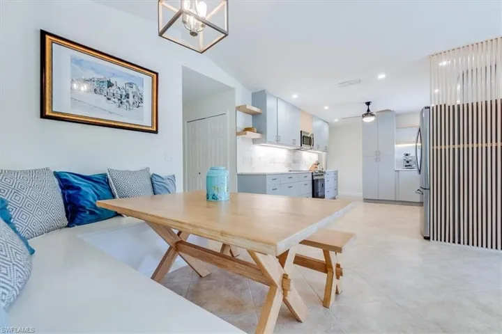 Custom built dining seating and table