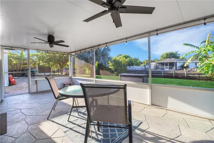 Screened back lanai