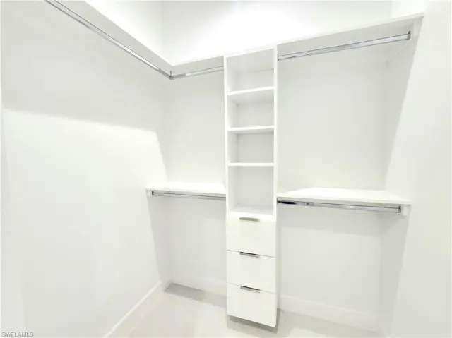 View of walk in closet