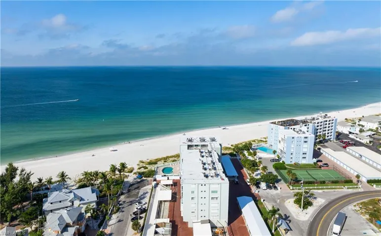 Bird's eye view of expansive beach