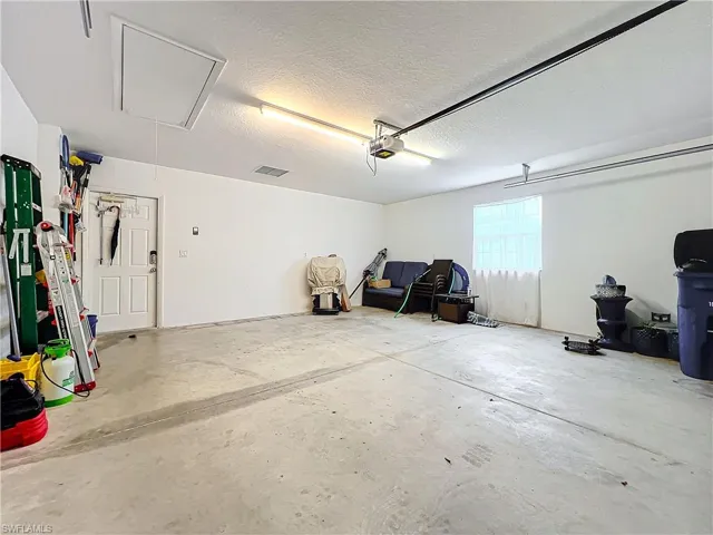2 car garage with storage space