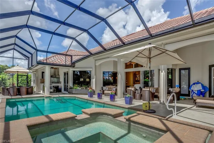 View of pool from in-ground spa