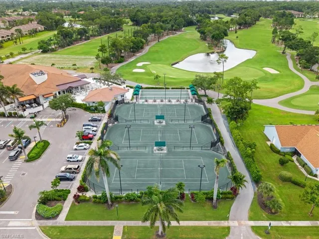 Arial view of tennis courts
