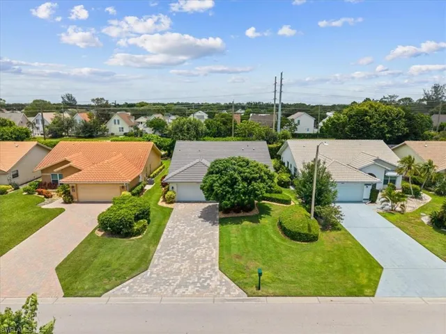 Aerial view of residential area