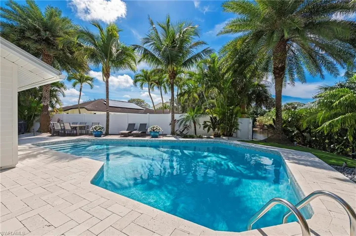 View of pool featuring a patio area, a fenced backyard, and a fenced in pool