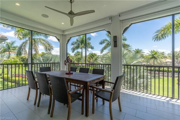 Lanai overlooking serene garden view