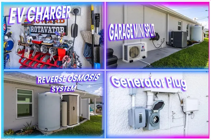 High Voltage for EV charging, Garage Mini Split, RO System, Generator Plug.