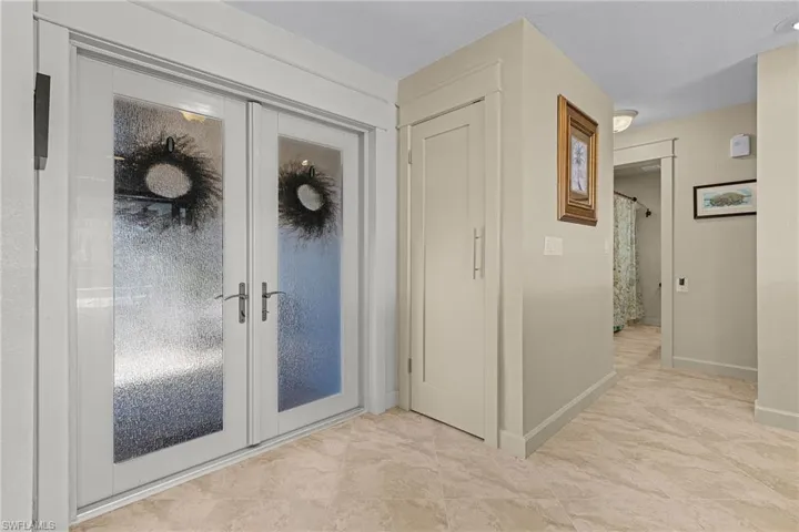 Doorway to outside with french doors