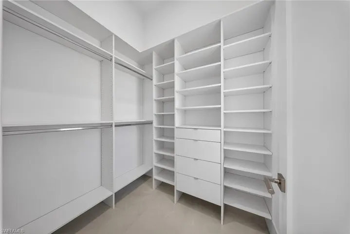View of walk in closet