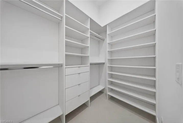 View of walk in closet