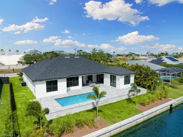 Pool water is virtually staged