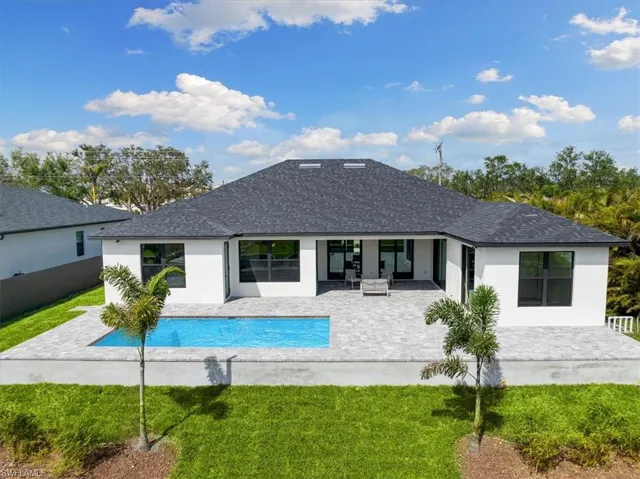 Pool water is virtually staged