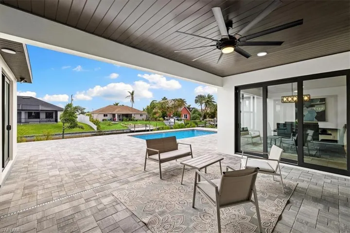 Pool water is virtually staged